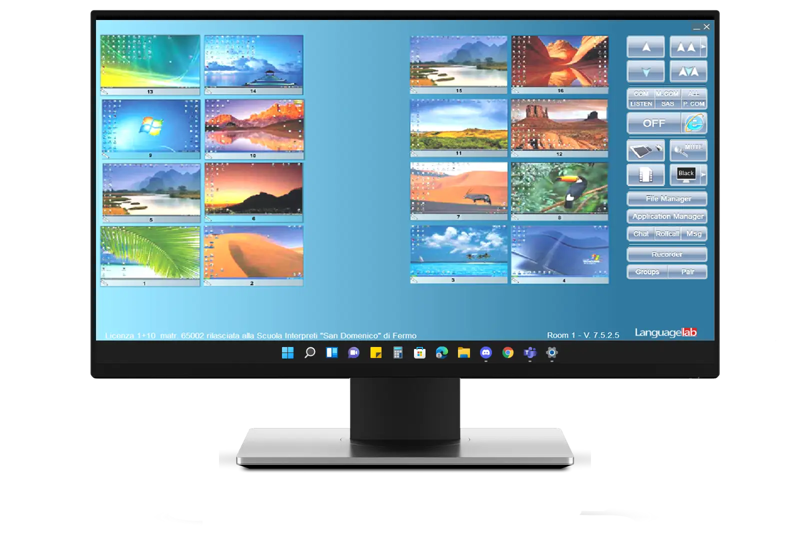 Computer display with Windows 11 interface for digital classroom technology